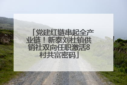党建红链串起全产业链！新泰刘杜镇供销社双向任职激活8村共富密码