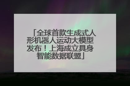 全球首款生成式人形机器人运动大模型发布！上海成立具身智能数据联盟