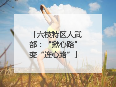 六枝特区人武部：“揪心路”变“连心路”