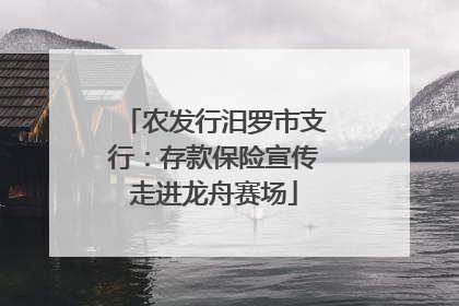 农发行汨罗市支行：存款保险宣传走进龙舟赛场