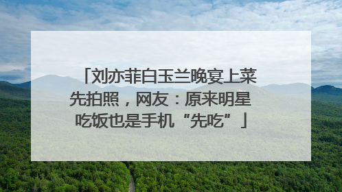 刘亦菲白玉兰晚宴上菜先拍照，网友：原来明星吃饭也是手机“先吃”