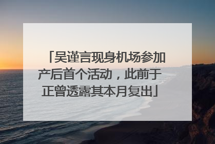吴谨言现身机场参加产后首个活动，此前于正曾透露其本月复出