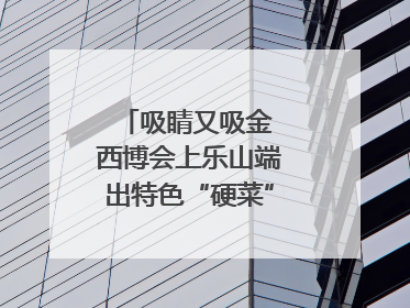 吸睛又吸金 西博会上乐山端出特色“硬菜”｜西博视界