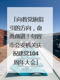 向着党旗指引的方向，奋勇前进！句容市公安机关庆祝建党104周年大会