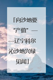 向沙地要“产值”——辽宁科尔沁沙地兴绿见闻