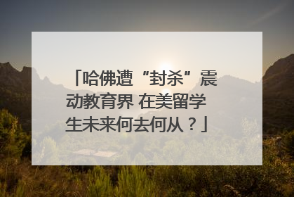 哈佛遭“封杀”震动教育界 在美留学生未来何去何从？