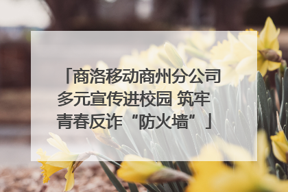 商洛移动商州分公司多元宣传进校园 筑牢青春反诈“防火墙”
