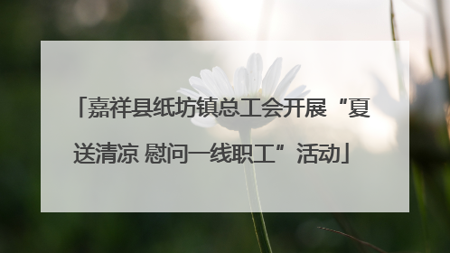 嘉祥县纸坊镇总工会开展“夏送清凉 慰问一线职工”活动