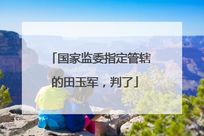 国家监委指定管辖的田玉军，判了