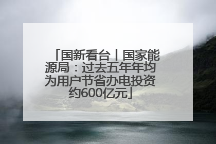 国新看台丨国家能源局：过去五年年均为用户节省办电投资约600亿元