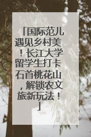 国际范儿遇见乡村美！长江大学留学生打卡石首桃花山，解锁农文旅新玩法！