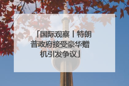 国际观察丨特朗普政府接受豪华赠机引发争议
