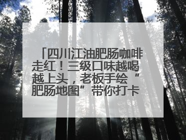 四川江油肥肠咖啡走红！三级口味越喝越上头，老板手绘“肥肠地图”带你打卡李白故里