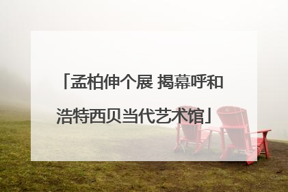 孟柏伸个展 揭幕呼和浩特西贝当代艺术馆