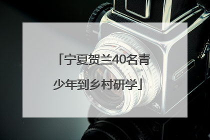 宁夏贺兰40名青少年到乡村研学