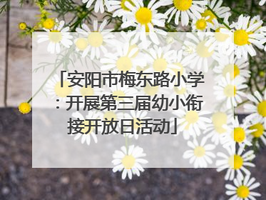 安阳市梅东路小学：开展第三届幼小衔接开放日活动
