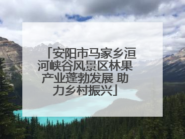 安阳市马家乡洹河峡谷风景区林果产业蓬勃发展 助力乡村振兴