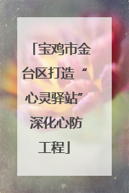宝鸡市金台区打造“心灵驿站” 深化心防工程
