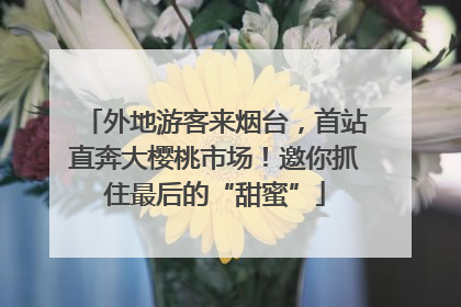 外地游客来烟台，首站直奔大樱桃市场！邀你抓住最后的“甜蜜”
