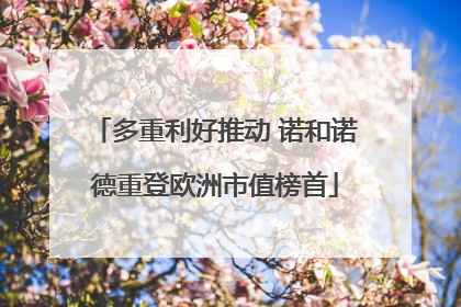 多重利好推动 诺和诺德重登欧洲市值榜首