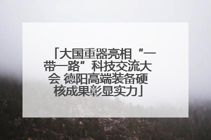 大国重器亮相“一带一路”科技交流大会 德阳高端装备硬核成果彰显实力