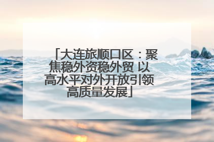 大连旅顺口区：聚焦稳外资稳外贸 以高水平对外开放引领高质量发展