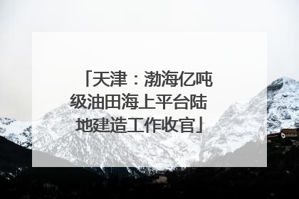 天津：渤海亿吨级油田海上平台陆地建造工作收官