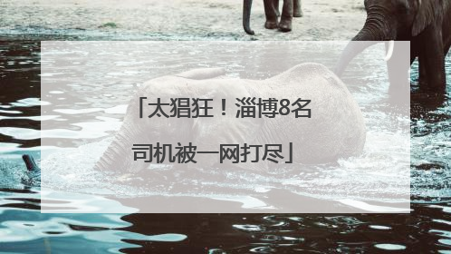 太猖狂！淄博8名司机被一网打尽