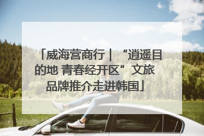 威海营商行｜“逍遥目的地 青春经开区”文旅品牌推介走进韩国
