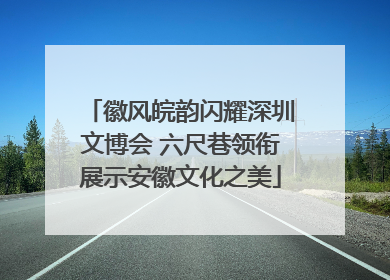 徽风皖韵闪耀深圳文博会 六尺巷领衔展示安徽文化之美
