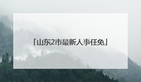 山东2市最新人事任免