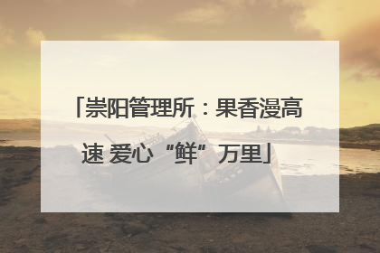 崇阳管理所：果香漫高速 爱心“鲜”万里