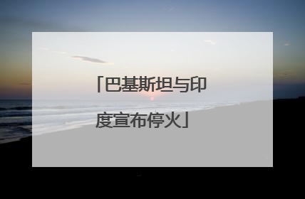 巴基斯坦与印度宣布停火