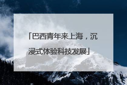 巴西青年来上海，沉浸式体验科技发展