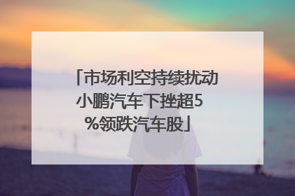 市场利空持续扰动 小鹏汽车下挫超5%领跌汽车股