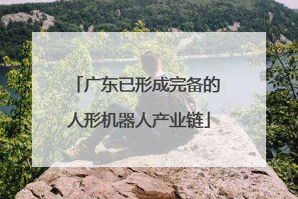 广东已形成完备的人形机器人产业链