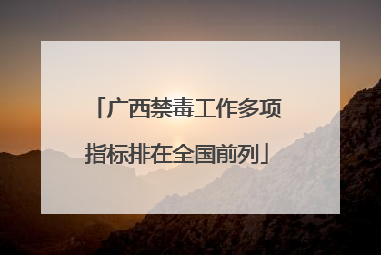 广西禁毒工作多项指标排在全国前列