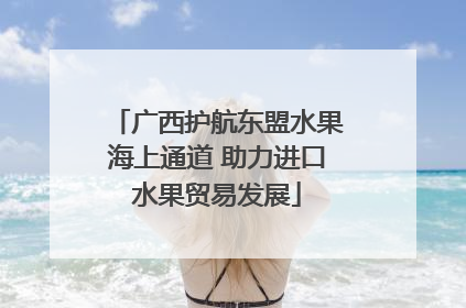 广西护航东盟水果海上通道 助力进口水果贸易发展