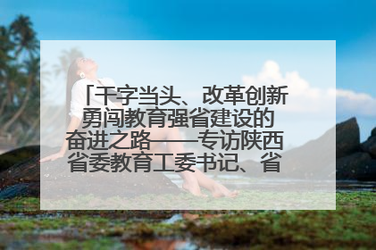 干字当头、改革创新 勇闯教育强省建设的奋进之路——专访陕西省委教育工委书记、省教育厅厅长王树声
