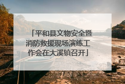 平和县文物安全暨消防救援现场演练工作会在大溪镇召开