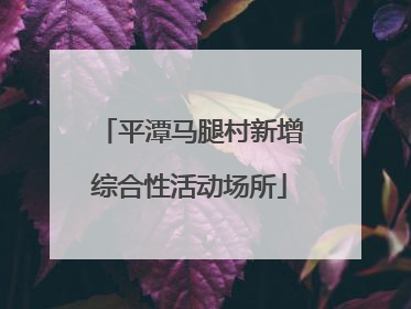 平潭马腿村新增综合性活动场所