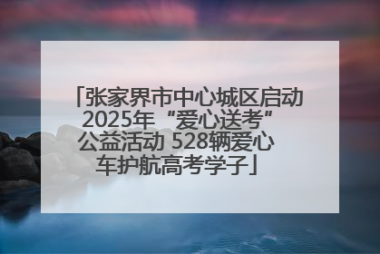 张家界市中心城区启动2025年“爱心送考”公益活动 528辆爱心车护航高考学子