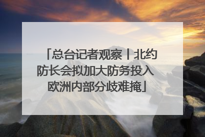 总台记者观察丨北约防长会拟加大防务投入 欧洲内部分歧难掩