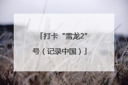 打卡“雪龙2”号（记录中国）