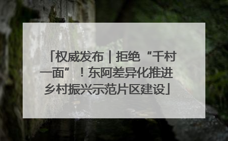 权威发布｜拒绝“千村一面”！东阿差异化推进乡村振兴示范片区建设