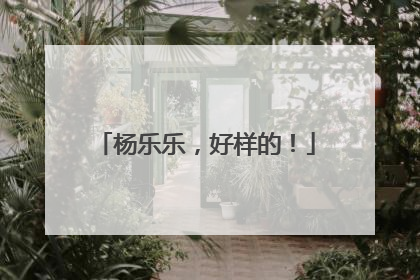 杨乐乐，好样的！