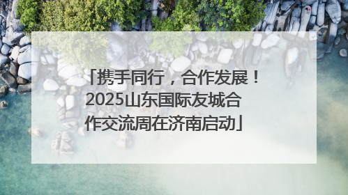 携手同行，合作发展！2025山东国际友城合作交流周在济南启动