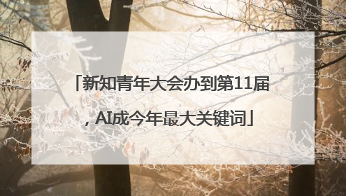 新知青年大会办到第11届，AI成今年最大关键词