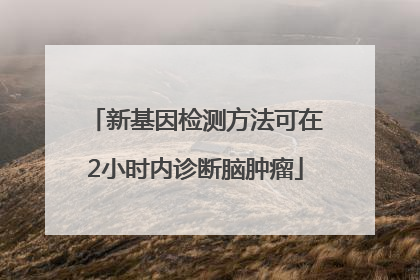 新基因检测方法可在2小时内诊断脑肿瘤
