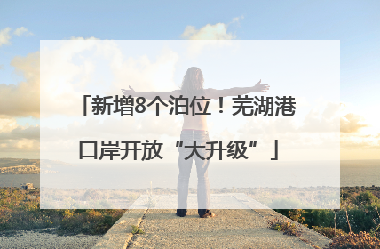 新增8个泊位！芜湖港口岸开放“大升级”